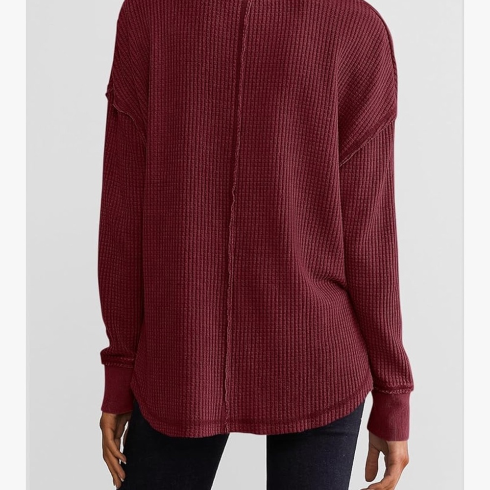 Prettygarden Women's Burgundy top - Picture 6 of 8